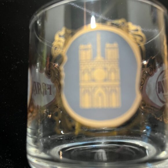 Vtg TWA World Destinations Glasses Set Of 4 Hong Kong France England Greece MCM - Picture 4 of 10